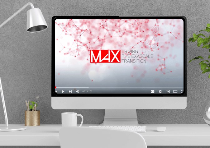 Mockup: a laptop screen showing the cover of MaX Playlist.
